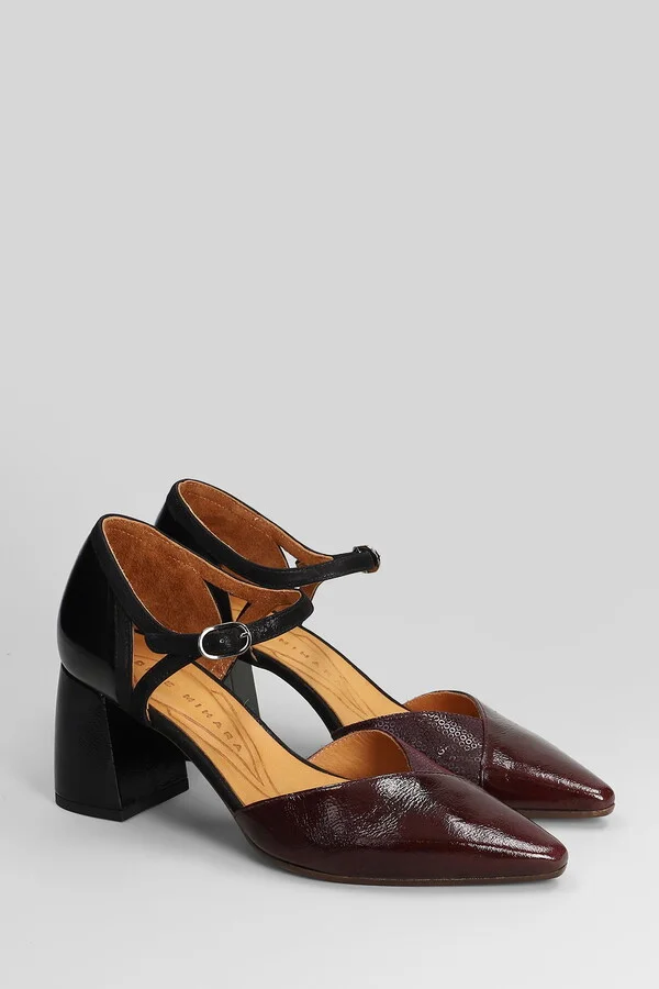 Abanon Pumps In Bordeaux Leather - Image 2