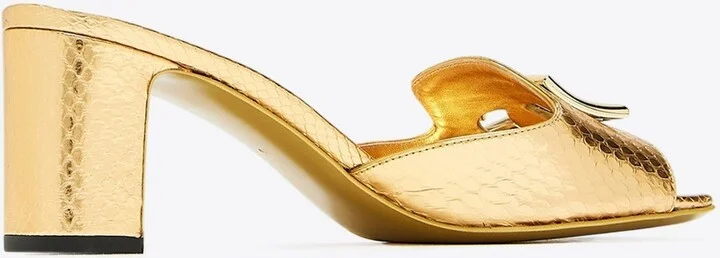 Abaya 60 Python Print Leather Mules - Image 2