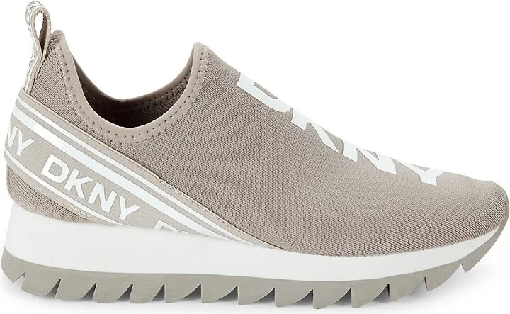 Abbi Textured Logo Slip On Sneakers