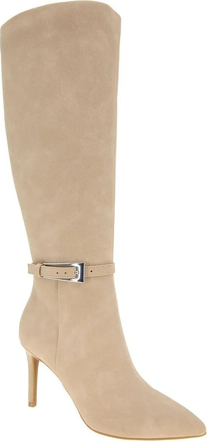 ABBIN Womens Zipper Manmade Knee-High Boots