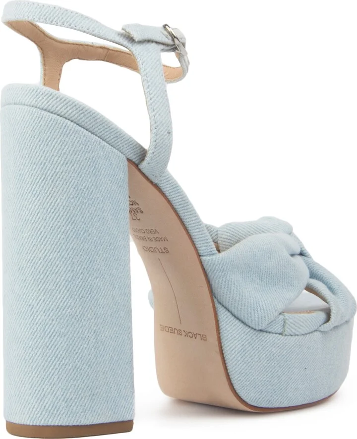 Abby Denim Block Heel Platform Sandal - Image 2