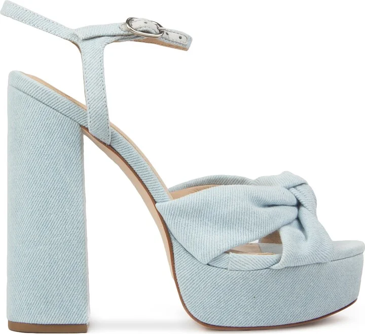 Abby Denim Block Heel Platform Sandal - Image 3