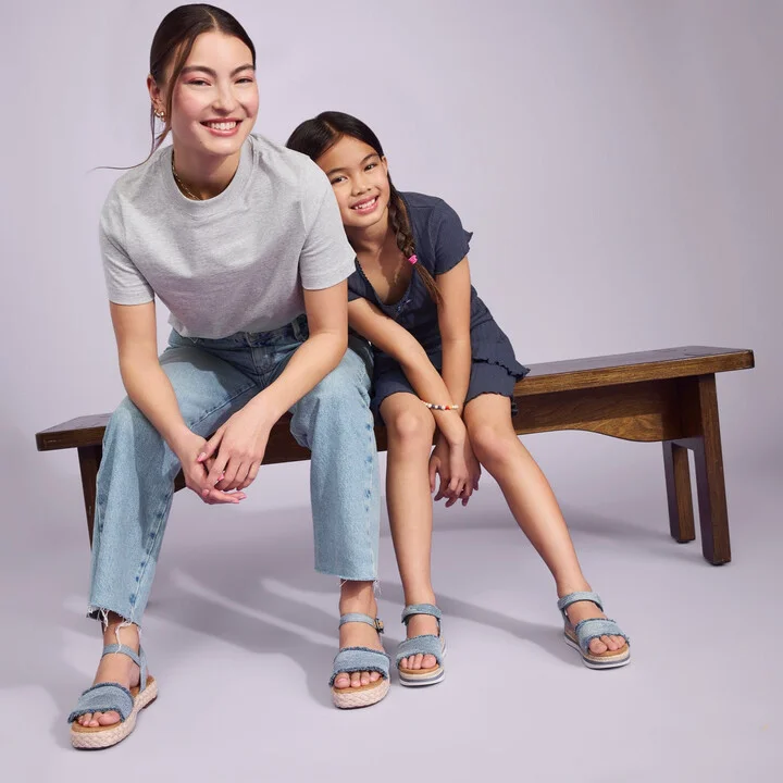 Abby Flatform Espadrille Sandal Dark Sky Textured Denim - Image 3