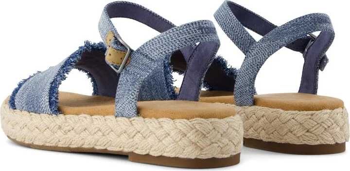 Abby Flatform Espadrille Sandal Dark Sky Textured Denim - Image 5