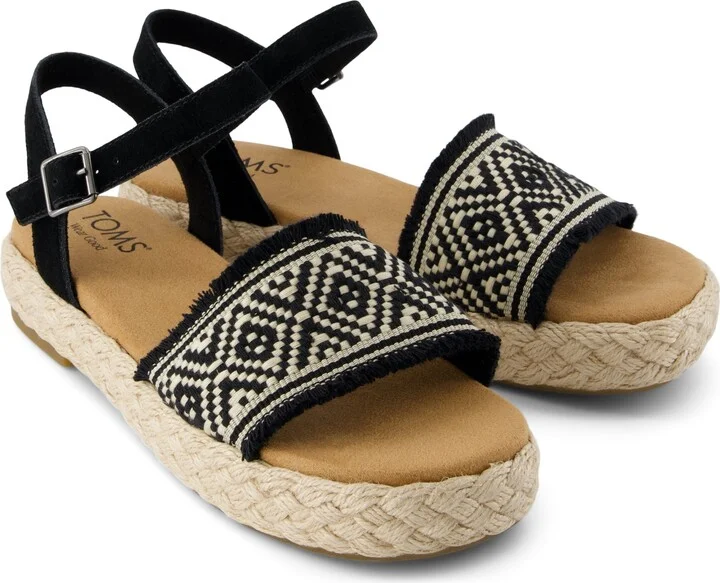 Abby Flatform Espadrille Sandal Diamond Global Woven - Image 4