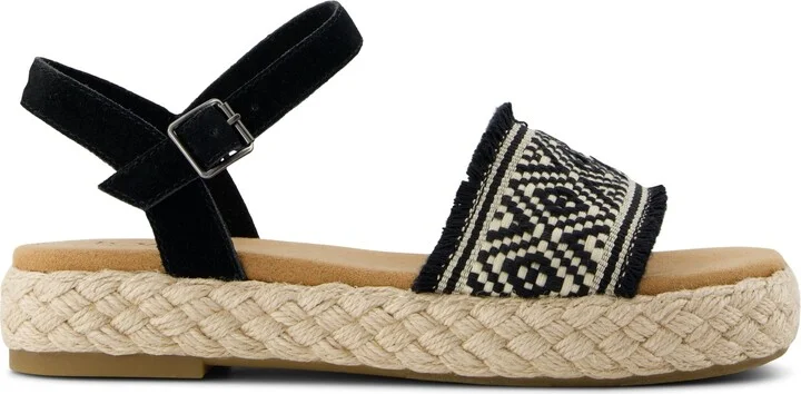 Abby Flatform Espadrille Sandal Diamond Global Woven