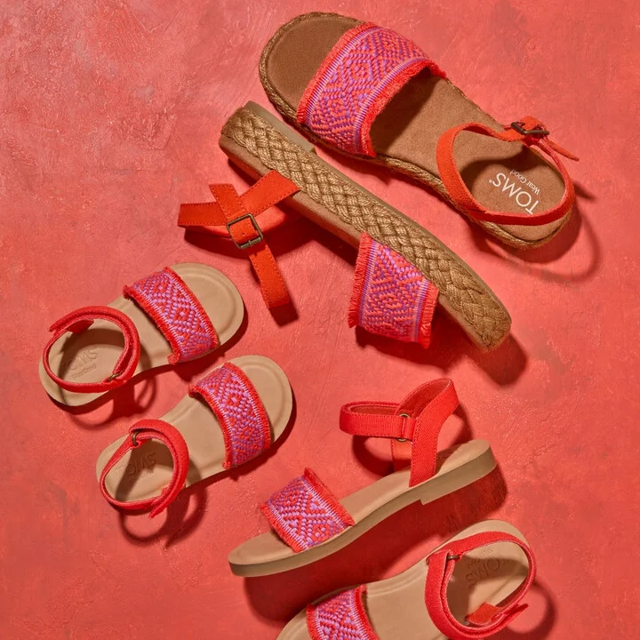 Abby Flatform Espadrille Sandal Flame Diamond Global Woven - Image 2