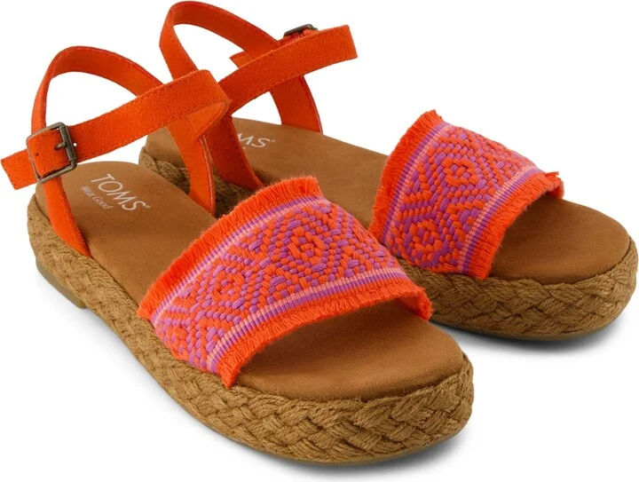 Abby Flatform Espadrille Sandal Flame Diamond Global Woven - Image 3