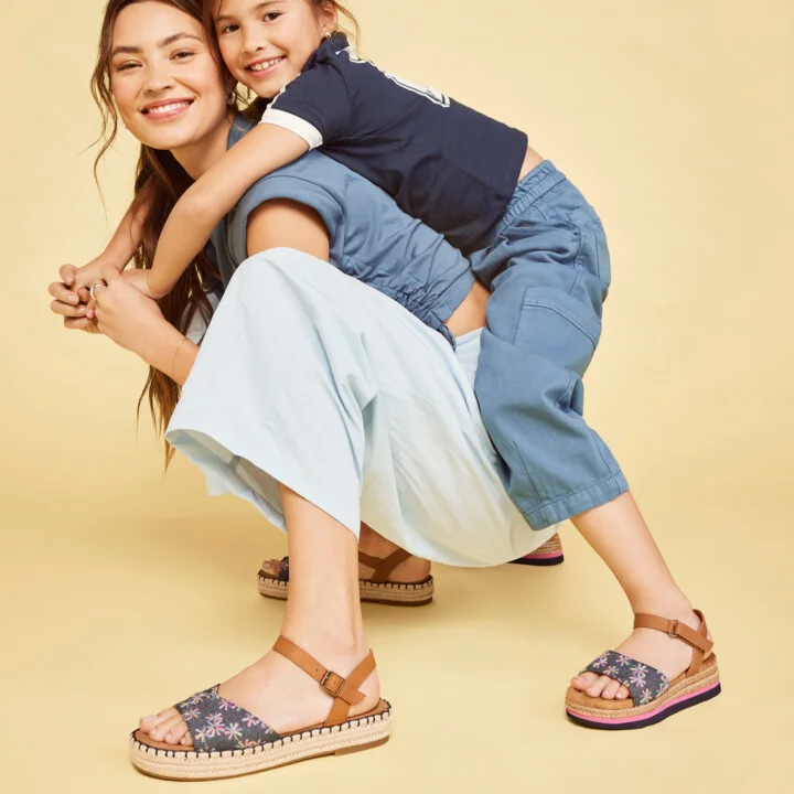 Abby Navy Flatform Espadrille Sandal