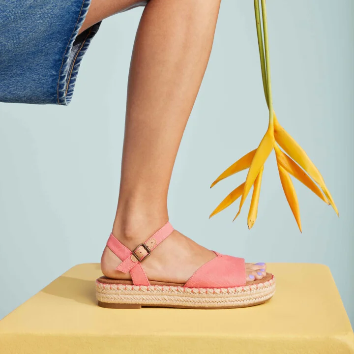 Abby Pink Flatform Espadrille Sandal - Image 2