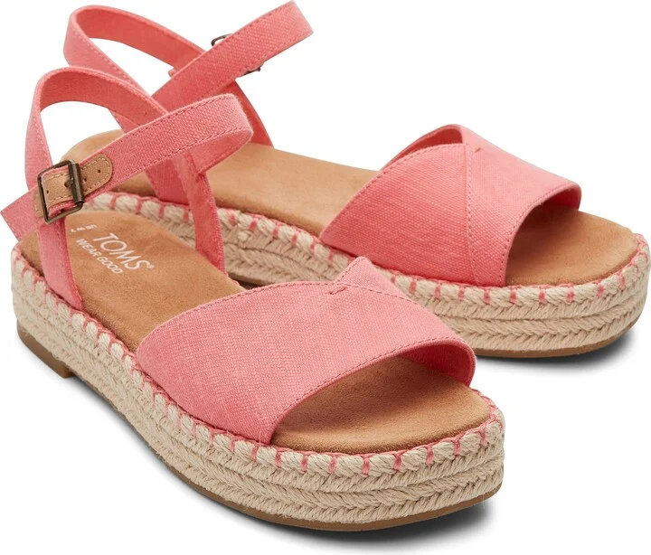 Abby Pink Flatform Espadrille Sandal - Image 3