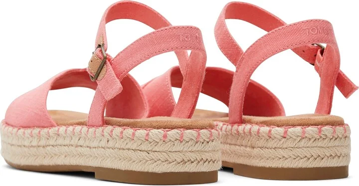 Abby Pink Flatform Espadrille Sandal - Image 4