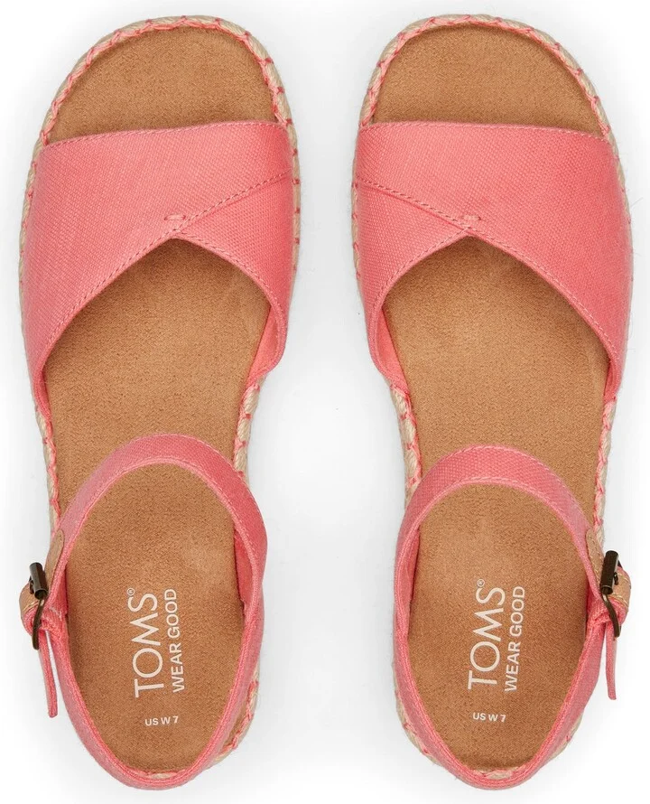 Abby Pink Flatform Espadrille Sandal - Image 5