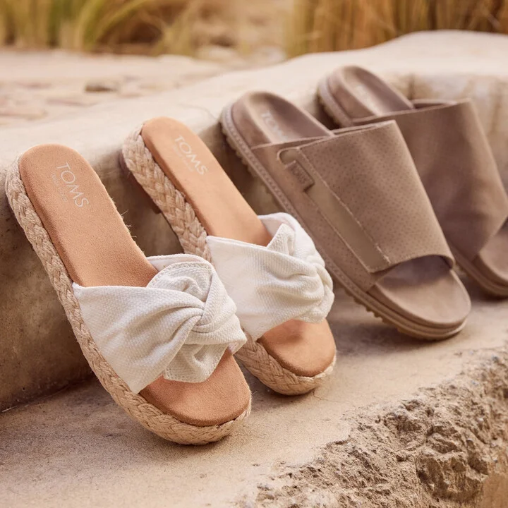Abby Slide Flatform Espadrille Sandal Beachside Woven - Image 3