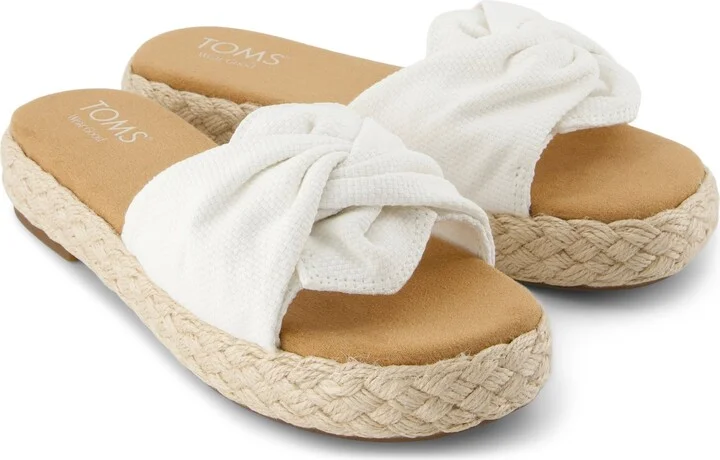 Abby Slide Flatform Espadrille Sandal Beachside Woven - Image 4