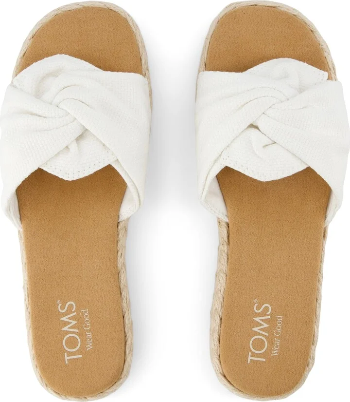 Abby Slide Flatform Espadrille Sandal Beachside Woven - Image 6