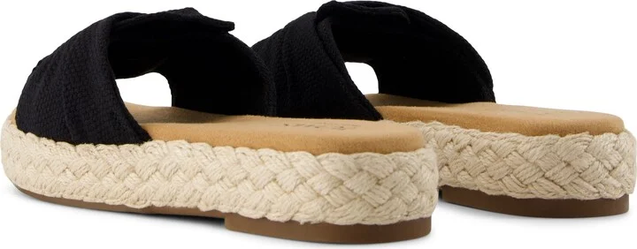 Abby Slide Flatform Espadrille Sandal Beachside Woven - Image 4