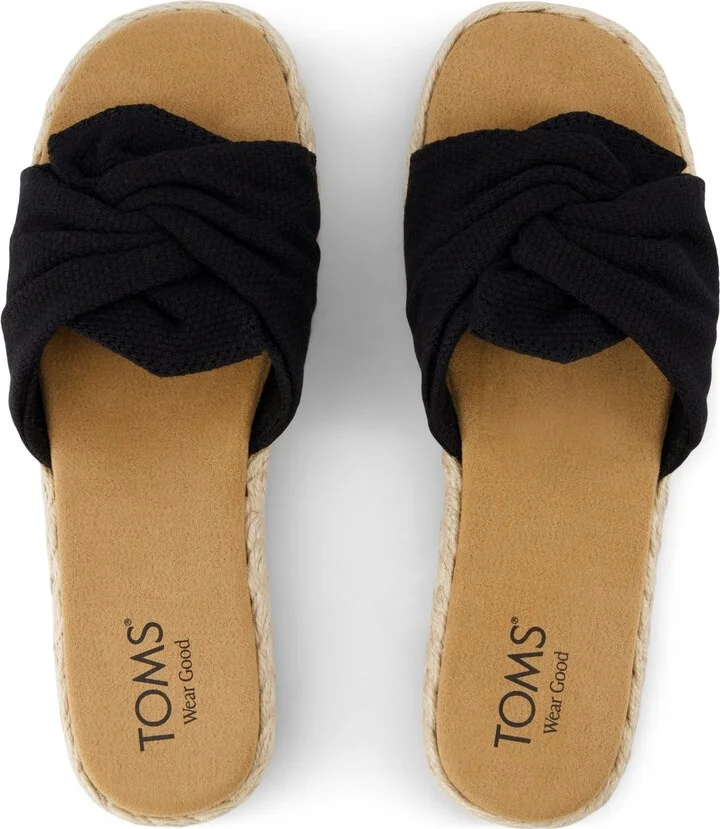 Abby Slide Flatform Espadrille Sandal Beachside Woven - Image 5
