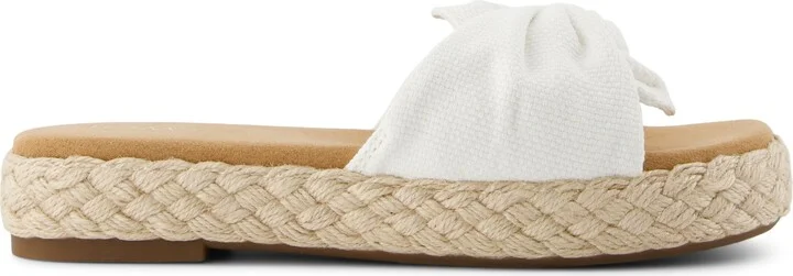 Abby Slide Flatform Espadrille Sandal Beachside Woven
