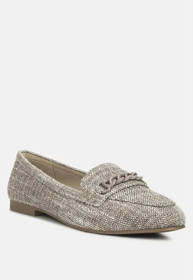 Abeera Chain Embellished Loafers - Image 3