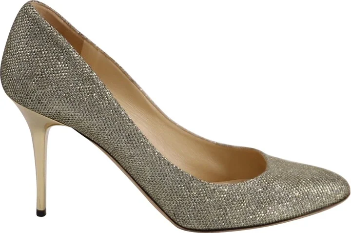Abel Pointed Toe Pumps in Gold Leather