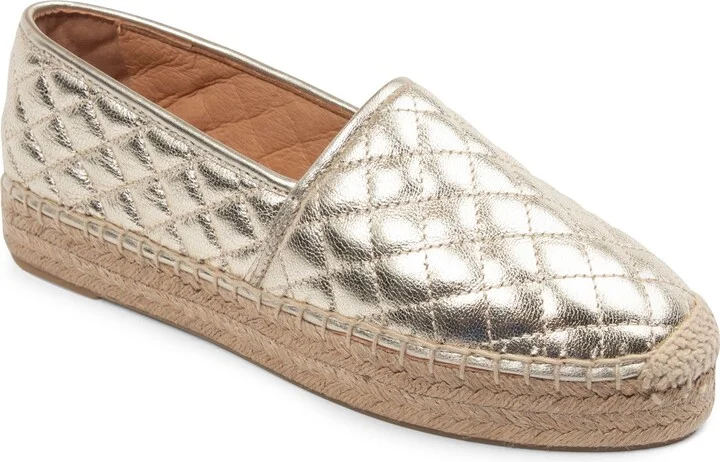Gold Quilted Leather