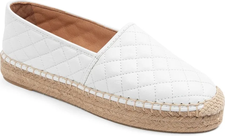 White Quilted Leather