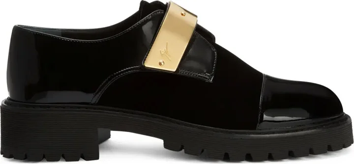 Abigail metallic-detail loafers