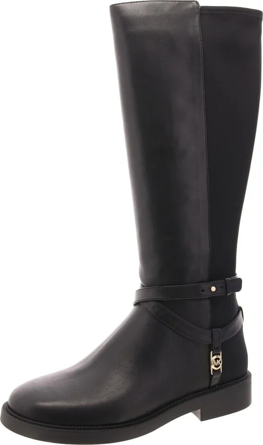 Abigail Womens Zip Up Slip On Knee-High Boots