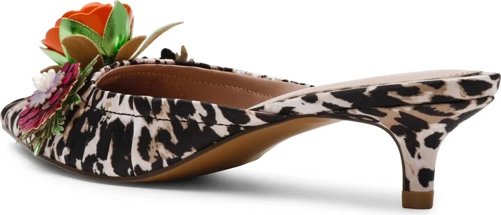 Abigayle Kitten Heel Satin Mule - Image 2