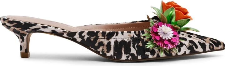 Abigayle Kitten Heel Satin Mule - Image 3