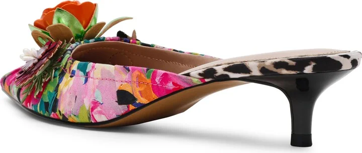 Abigayle Kitten Heel Satin Mule - Image 7