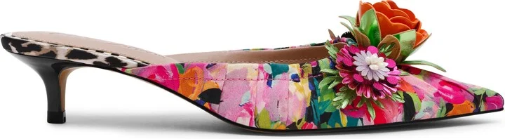 Abigayle Kitten Heel Satin Mule - Image 8