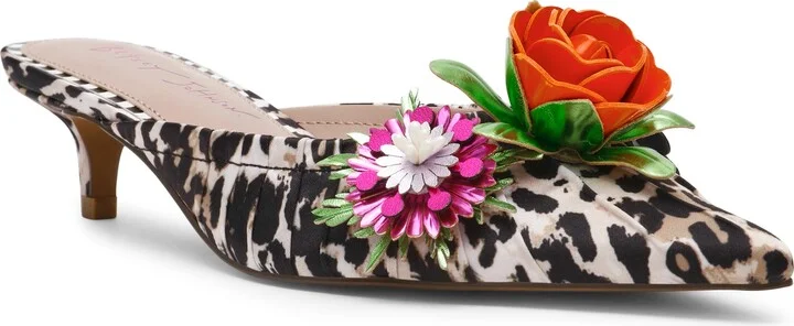 Abigayle Kitten Heel Satin Mule