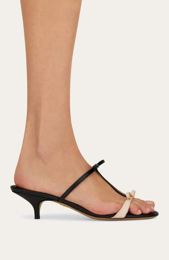 Abili Bow Kitten Heel Sandal - Image 2