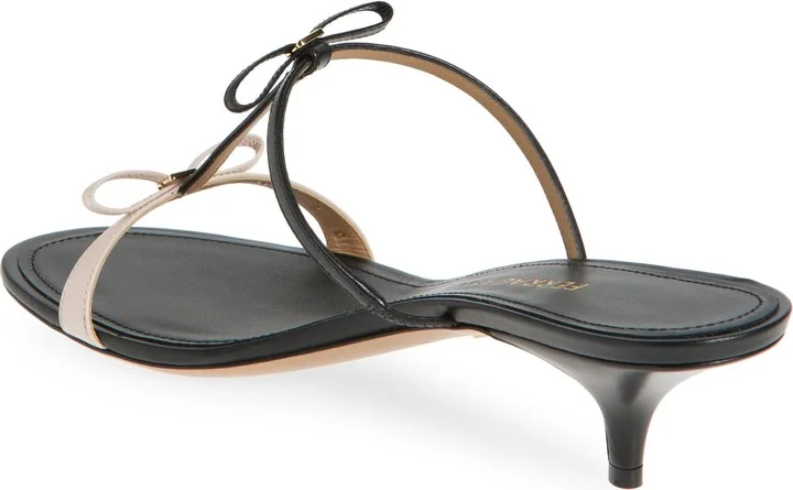 Abili Bow Kitten Heel Sandal - Image 3