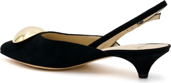Abissa Slingback Pointed Toe Kitten Heel Pump - Image 2
