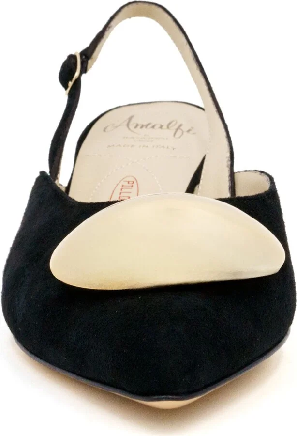 Abissa Slingback Pointed Toe Kitten Heel Pump - Image 4