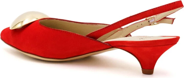 Abissa Slingback Pointed Toe Kitten Heel Pump - Image 8