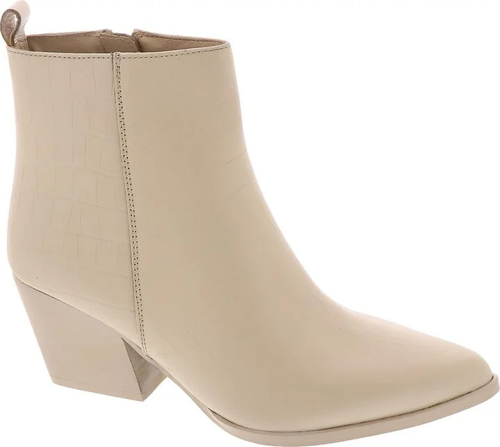 Aboard Womens Leather Pointed Toe Ankle Boots