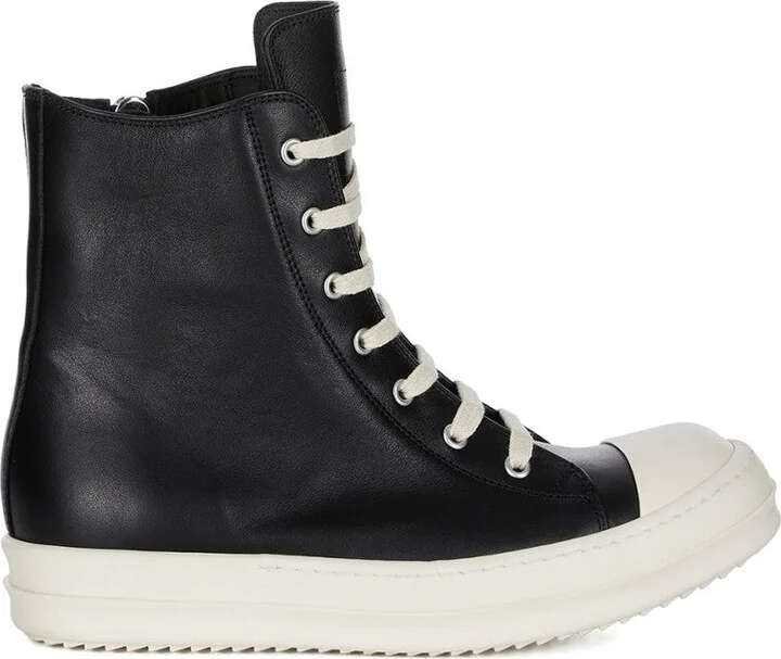 Above-Ankle Sneakers With Shark-Toothed Sole