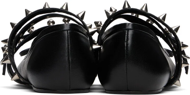 ABRA Black Spike Ballerina Flats - Image 2