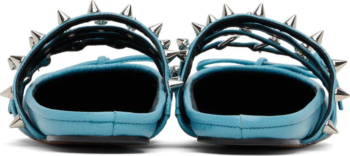 ABRA Blue Spike Ballerina Mules - Image 2