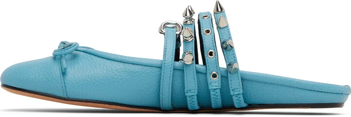 ABRA Blue Spike Ballerina Mules - Image 3