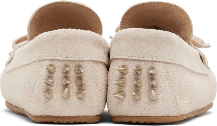 ABRA SSENSE Exclusive Beige Spike Loafers - Image 2