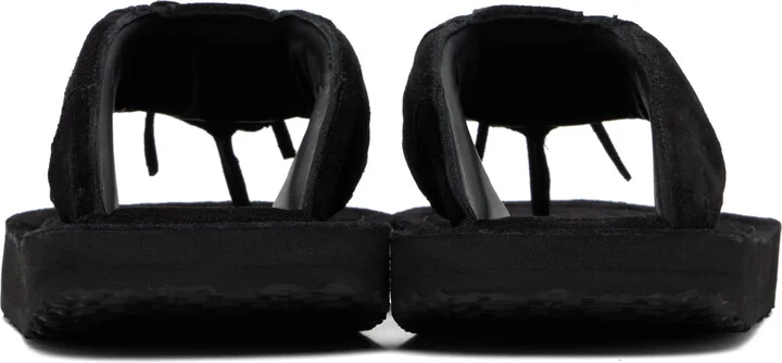 ABRA SSENSE Exclusive Black Platform Flip-Flops - Image 2