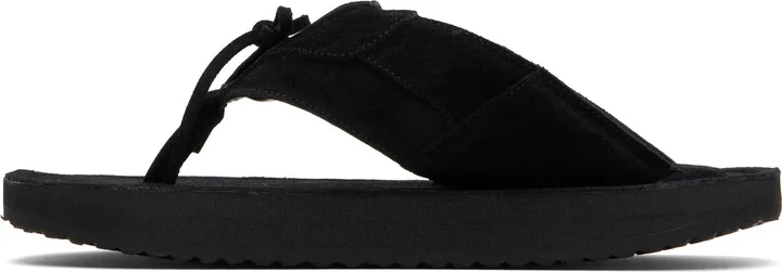 ABRA SSENSE Exclusive Black Platform Flip-Flops - Image 3
