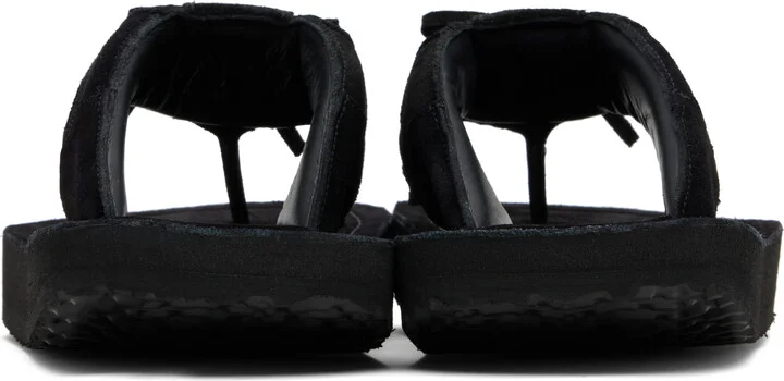 ABRA SSENSE Exclusive Black Platform Flip-Flops - Image 2