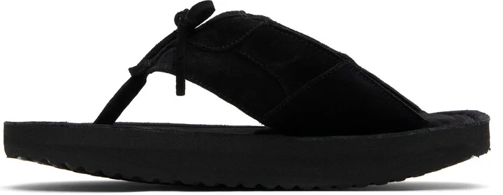 ABRA SSENSE Exclusive Black Platform Flip-Flops - Image 3