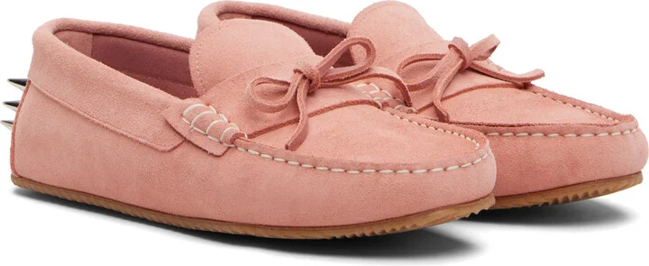 ABRA SSENSE Exclusive Pink Spike Loafers - Image 4